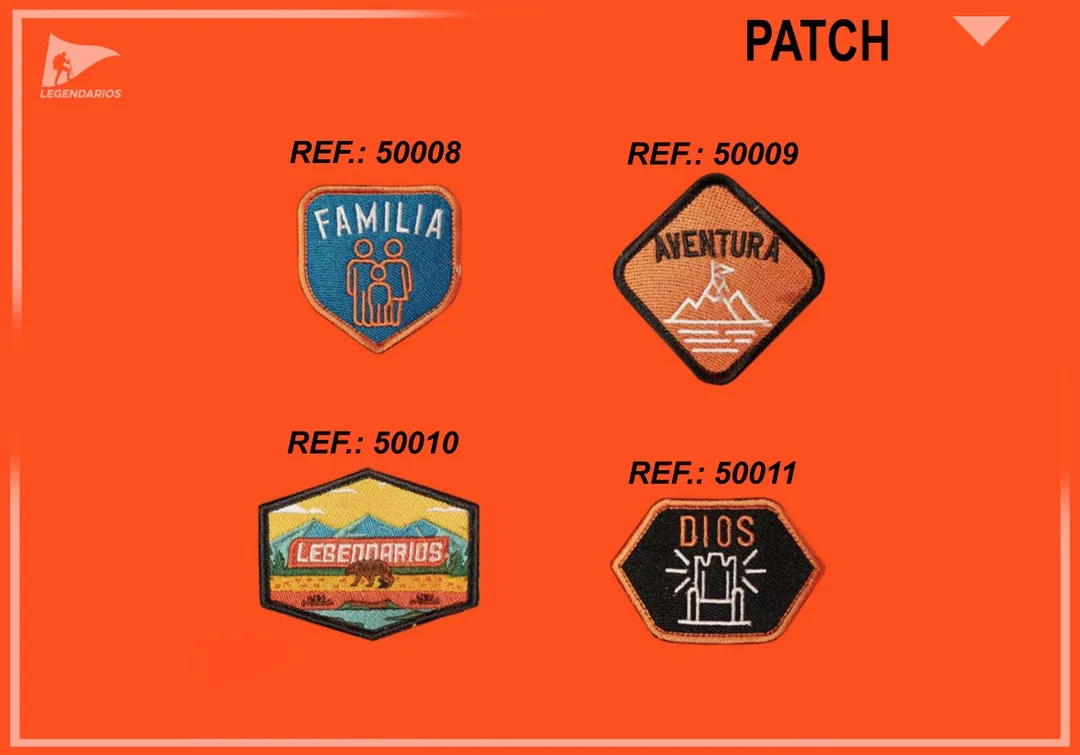 Patches Legendários (lote A — 4 modelos)