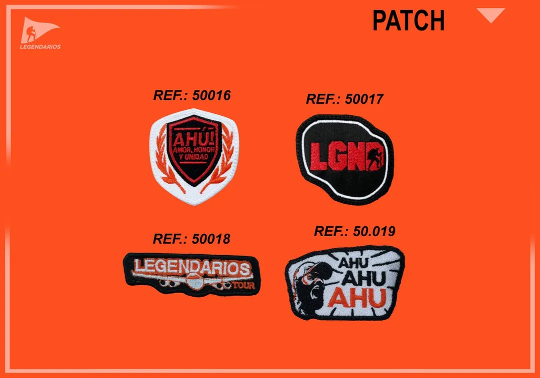 Patches Legendários (lote C — 4 modelos)