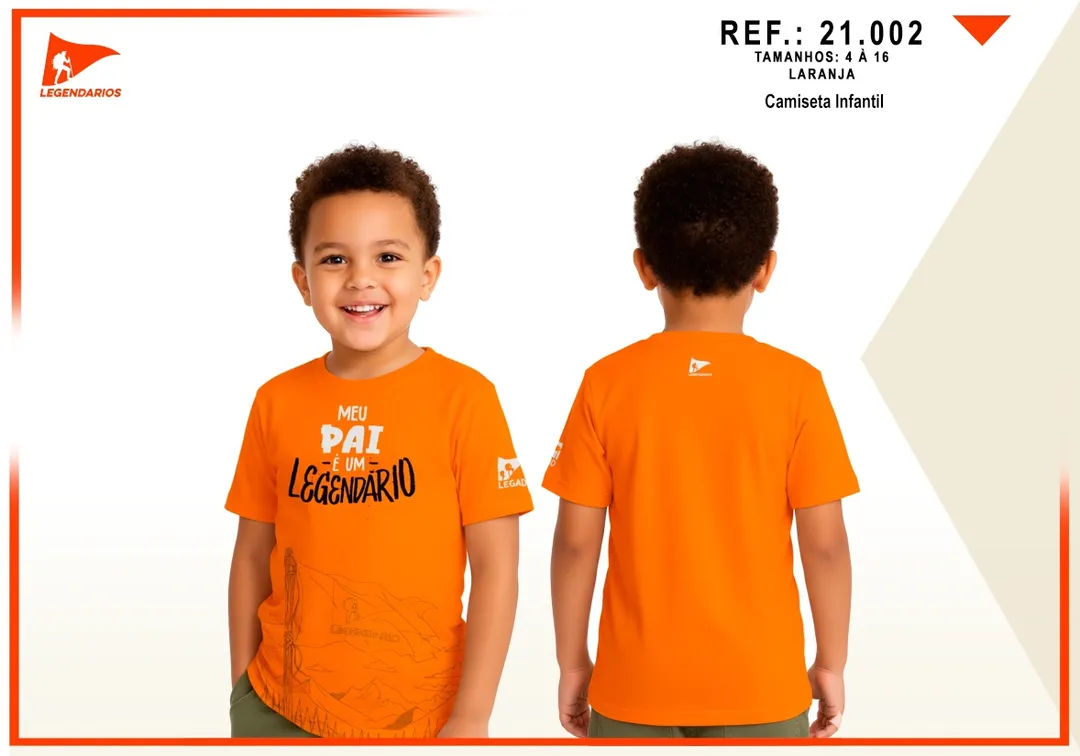 Camiseta Infantil — Meu Pai é um Legendário (Montanhas)