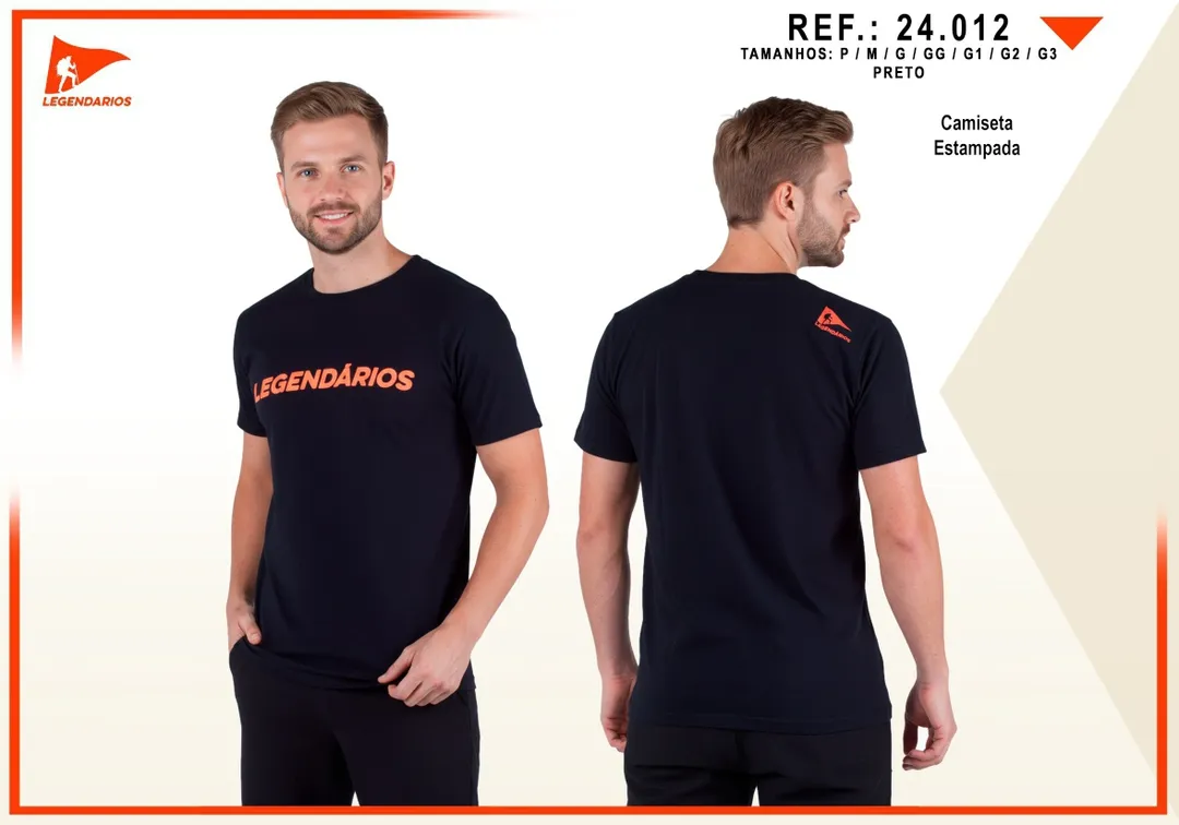 Camiseta Estampada Frente Legendário
