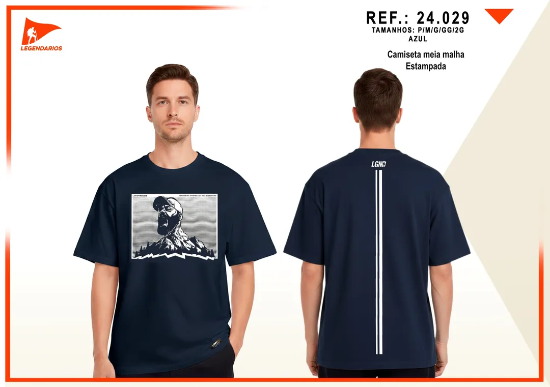 Camiseta Meia Malha — Marinho