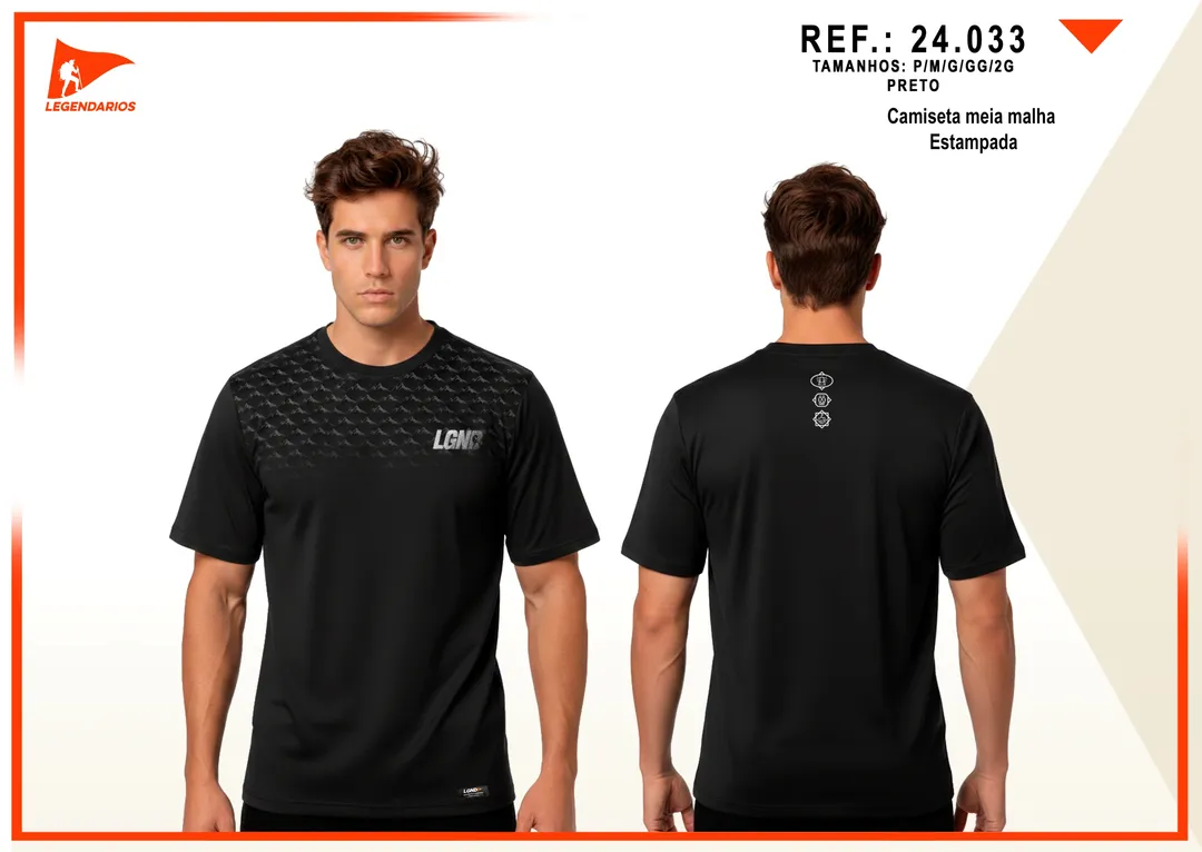 Camiseta Meia Malha Estampada